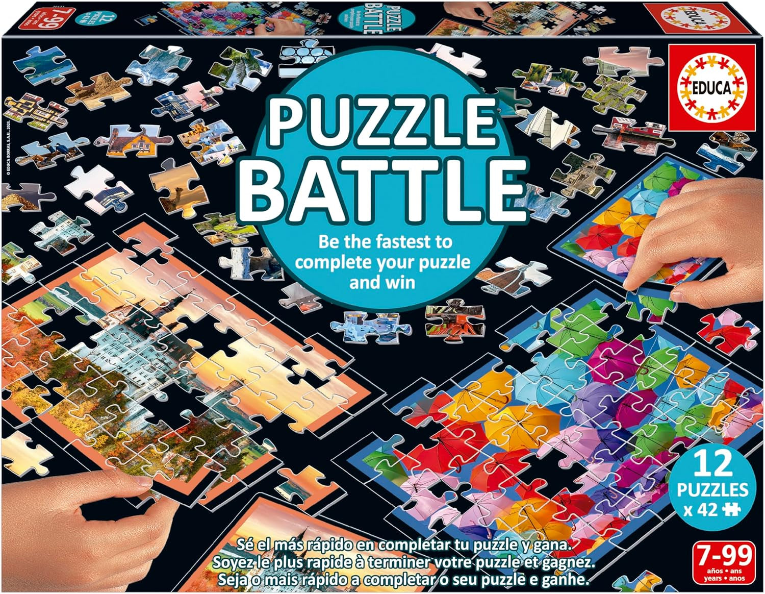 Educa - Puzzle Battlescapes. Autentyczna bitwa na kawałki | Bądź pierwszym, który ułoży puzzle i zostanie zwycięzcą. Od 7 lat (20121) Puzzle Naty Shop Travels