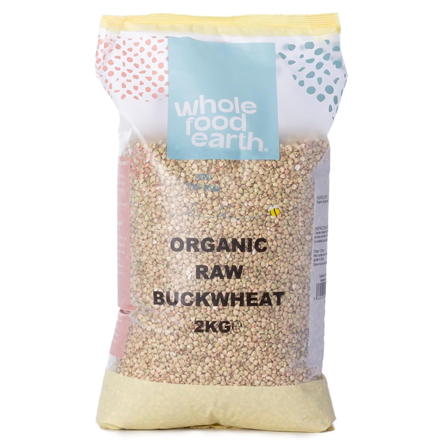 Organiczna kasza gryczana pełnoziarnista - 3 kg - bez GMO - wegańska - bogata w błonnik - certyfikowana ekologicznie