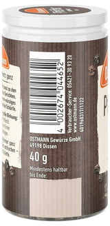 Ostmann Gewürze - Pfeffer schwarz ganz | 40 g w Der Streudose