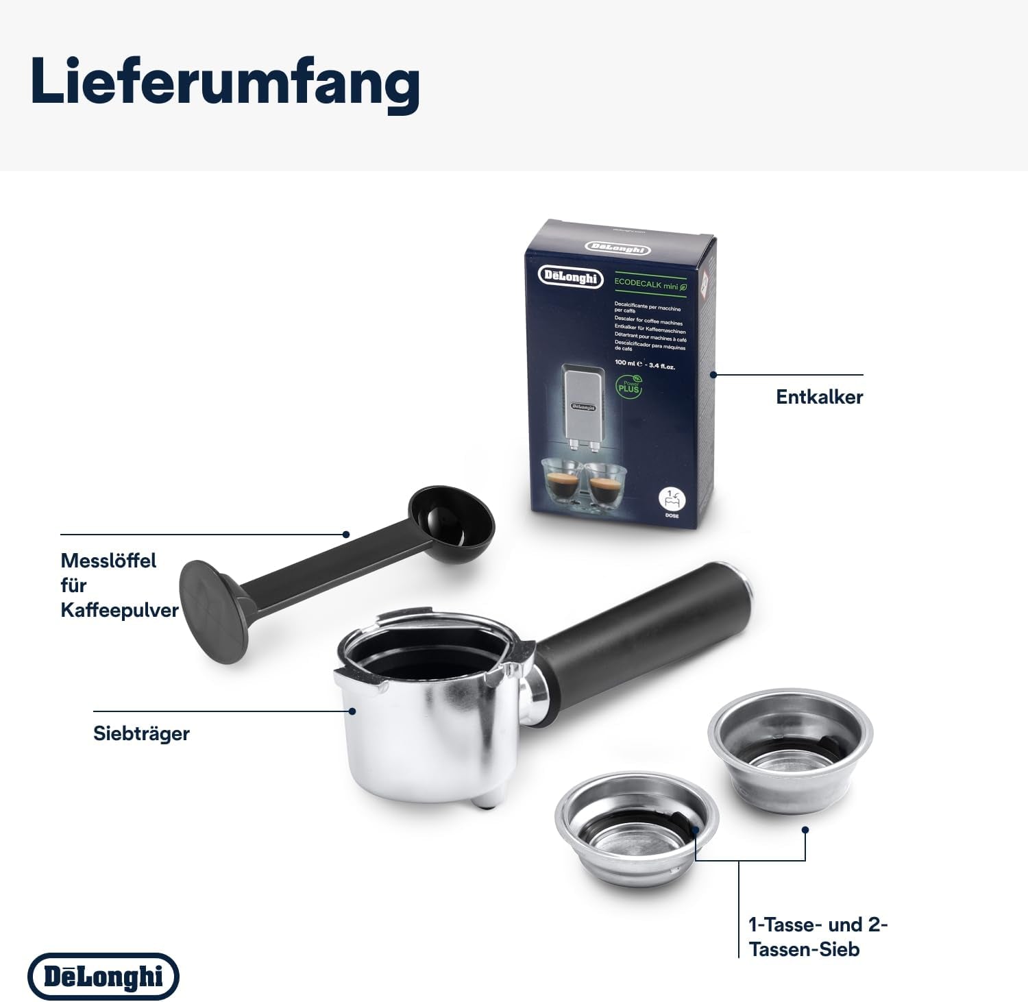 De'Longhi Dedica Style EC 685.B – Ekspres do espresso z kolbą, ekspres do kawy z profesjonalnym spieniaczem do mleka, szerokość tylko 15 cm, na kawę mieloną lub kapsułki ESE, zbiornik na wodę 1 l, kolor czarny