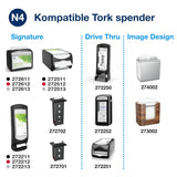 Tork Xpressnap Extra Soft Nature N4 serwetka dyspenserowa, Premium, 1/2 x 2 warstwy, 21,3 cm x 16,5 cm, 8 × 1000 serwetek, 12880