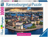 Ravensburger Puzzle skandynawskie miejsca 12000114 - Sztokholm, Szwecja - 1000-elementowe puzzle dla dorosłych i dzieci powyżej 14. roku życia Puzzle Naty Shop Old Design