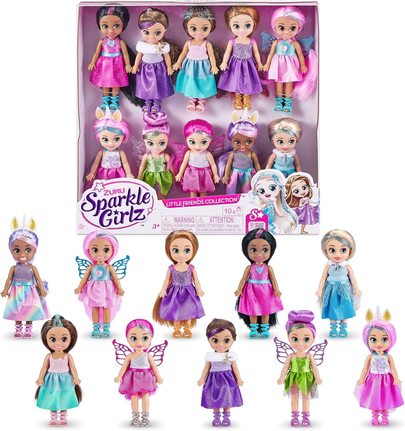 -Lalki-4,7"-Fantasy Little Friend Collection Zestaw 10 sztuk