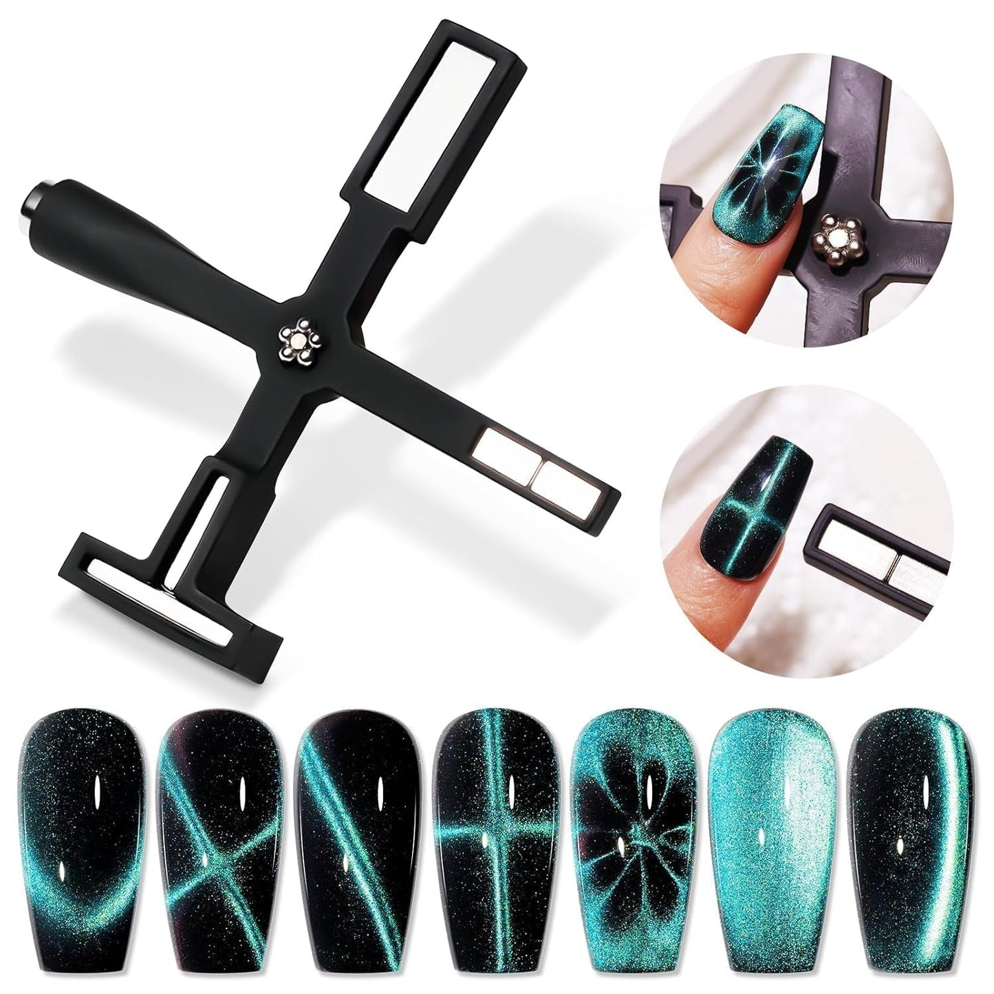 SUPWEE 5 w 1 narzędzie magnetyczne do paznokci, różowy magnes kocie oko dla Nägel Multifunktions Magnetstift DIY Magic 3D magnes w sztyfcie zestaw długopisów Nail Art magnes w sztyfcie do zdobienia paznokci DIY