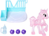 Lalka Simba Evi Love Unicorn Play, ubrana w uroczą sukienkę z jednorożcem i pasującą opaską na głowę, w tym jednorożec ze stajnią, jabłkami i butelką do picia, 12 cm, wiek 3+