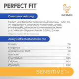 Mokra karma dla kotów Perfect Fit Sensitive 1+ z kurczakiem w sosie, 12 saszetek, 12 x 85 g - Mokra karma premium dla wrażliwych kotów od 1 roku, bez pszenicy i soi, wspomagająca trawienie
