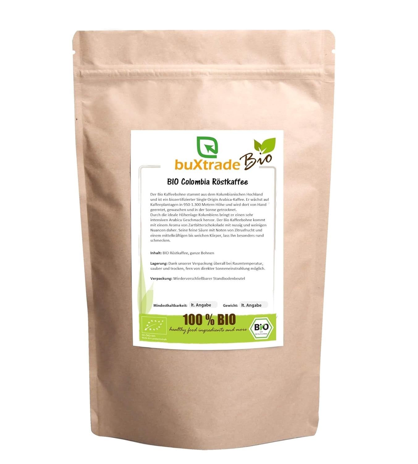 500g | Ekologiczna kawa palona z Kolumbii | Kawa | Ziarna kawy | Kolumbia | Kawa | Boxtrade
