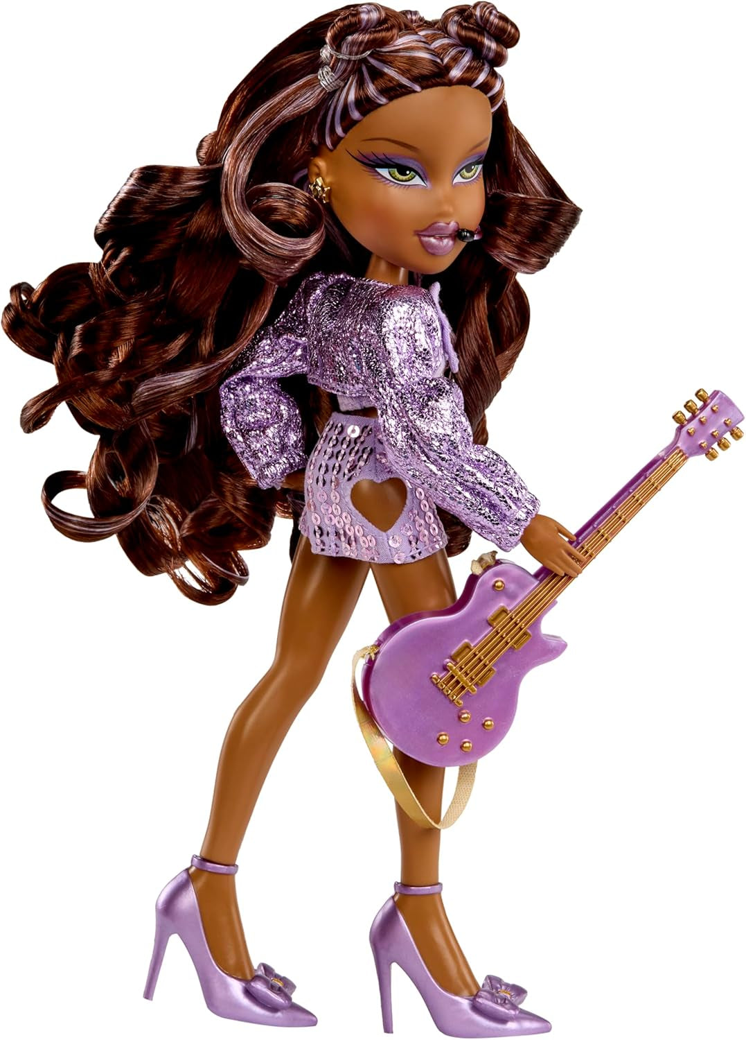 BRATZ Pop Starz Sasha – modna lalka z kolekcjonerskim breloczkiem do kluczy, strojem i akcesoriami muzycznymi