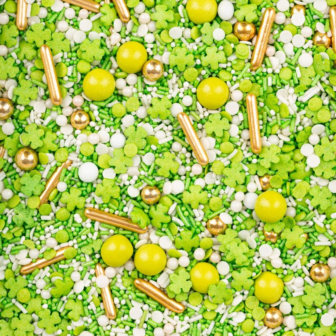 Super Streusel, Lucky Charms, posypka z zielonego cukru, 90 gramów posypki Naty Shop