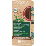 LOGONA Natural Cosmetics Ziołowa odżywcza farba do włosów, Organiczna henna w proszku Wegańska farba do włosów dla intensywnego koloru i połysku, Ziołowa farba do włosów w kolorze Miedziany Blond (Blond), 1 x 100g Naty Shop Kasztanowa farba do włosów 100g (1 opakowanie)