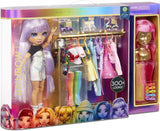 Rainbow High 571049 Fashion Studio - Ekskluzywna lalka z ubrankami, akcesoriami i 2 błyszczącymi perukami - Stwórz ponad 300 strojów!