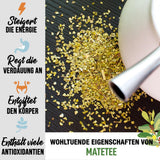 ORIGEENS BIO YERBA MATE Z CYTRYNĄ I IMBIREM 200 G - Herbata energetyzująca I Organiczna herbata Yerba Mate, niepalona, ​​z liści, bez łodyżek i pyłu