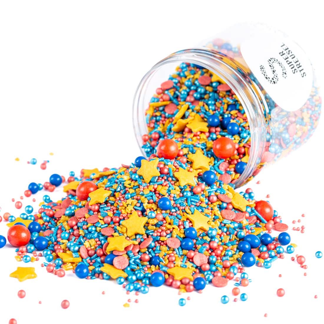 Super Streusel SuperErou, mieszanka posypek, 90 gramów Sprinkles Naty Shop