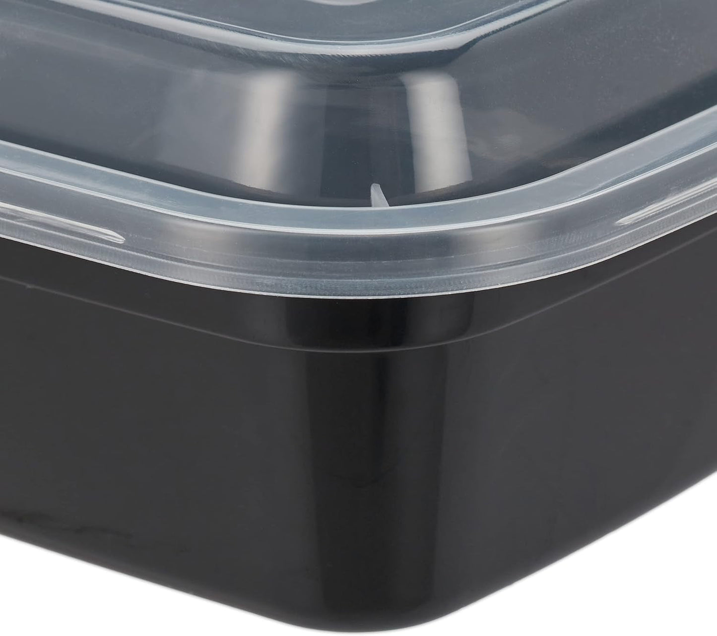 Pudełka do przygotowywania posiłków Relaxdays, zestaw 10 sztuk, 2 przegródki, odporne na działanie mikrofal, 800 ml, plastikowe pudełko na żywność z pokrywką, czarne pudełka do przechowywania żywności Sklep Naty