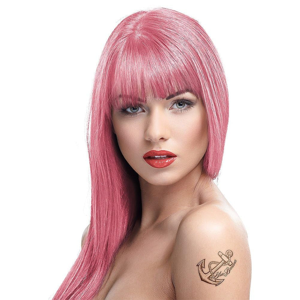 GO TOXIC Półtrwały krem koloryzujący UV do włosów, 100 ml (1 opakowanie) Farba do włosów Naty Shop Rose 200 ml (1 opakowanie)