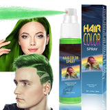 Lakier do włosów kolorowy - 30 ml Tymczasowy zielony spray koloryzujący do włosów, naturalna farba do włosów Tymczasowy spray koloryzujący do włosów, zmywalna farba do włosów na imprezę Cosplay Halloween (zielona) Farba do włosów Naty Shop Green