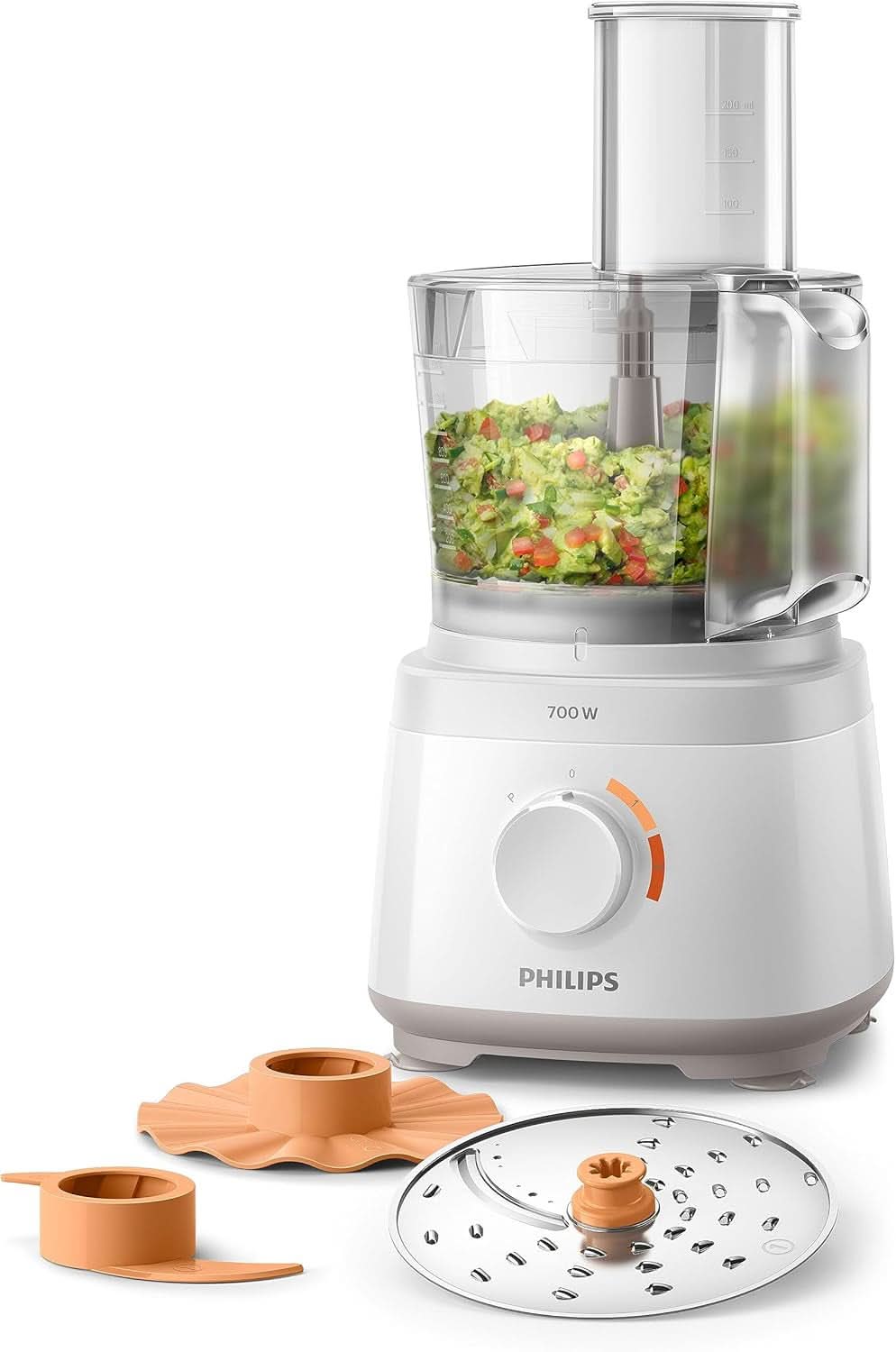 Philips Kompakte Küchenmaschine – 850 W, 31 Funktionen, 2,1-litrowy Behälter, Powerchop, Edelstahlklinge (HR7530/10) Kuchnia Naty Shop 700 W, 16 Funktionen