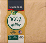 Serwetki bawełniane Le Napage 50 25 x 25 cm, 3-warstwowe, FSC białe