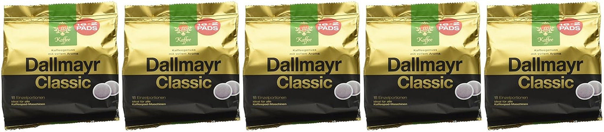 Kaffee Classic Kaffeepads 16 + 2, pakiet 5er (5 x 124 g)