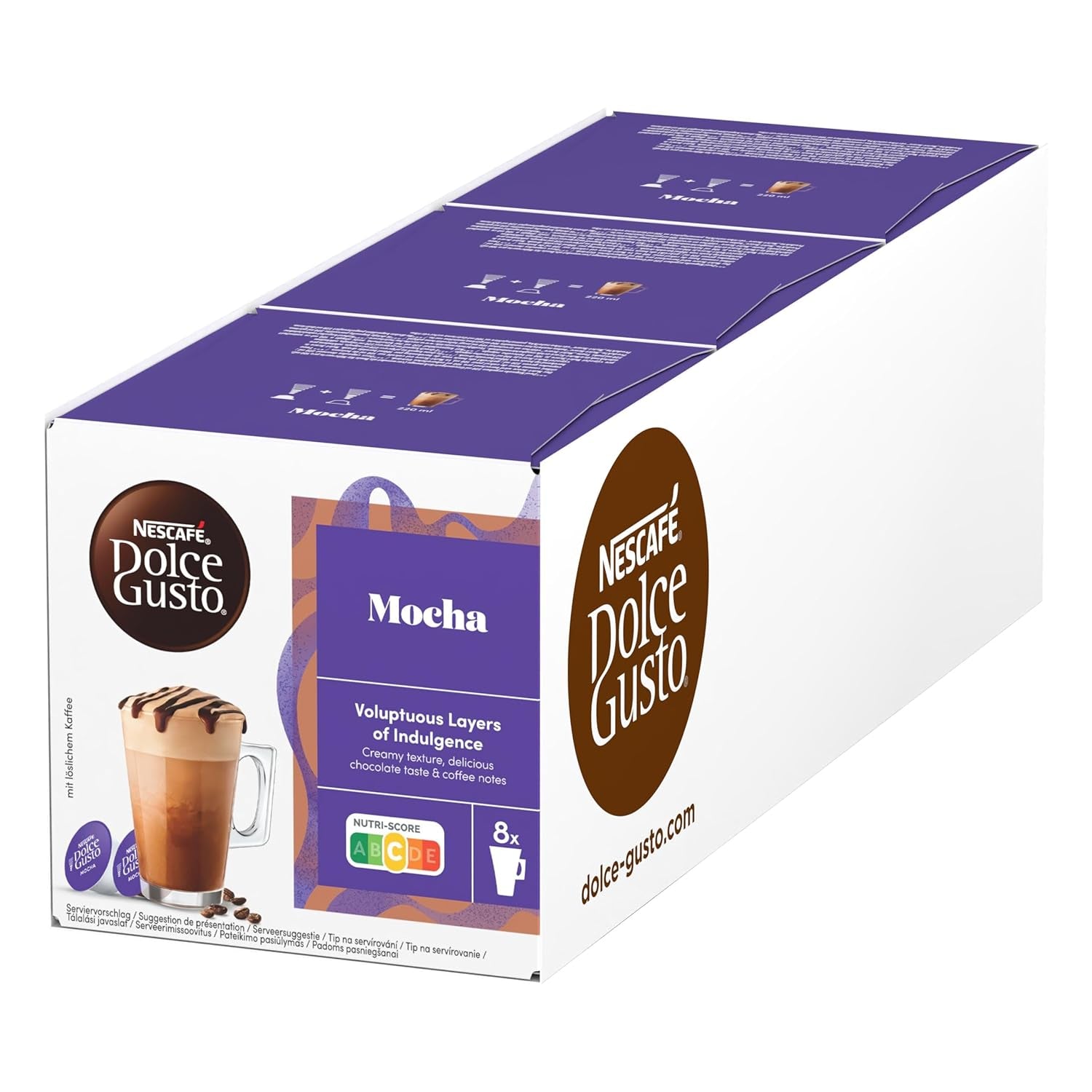 NESCAFÉ DOLCE GUSTO Mocha Kaffeekapseln 3-pak (3 x 16 Kapseln)