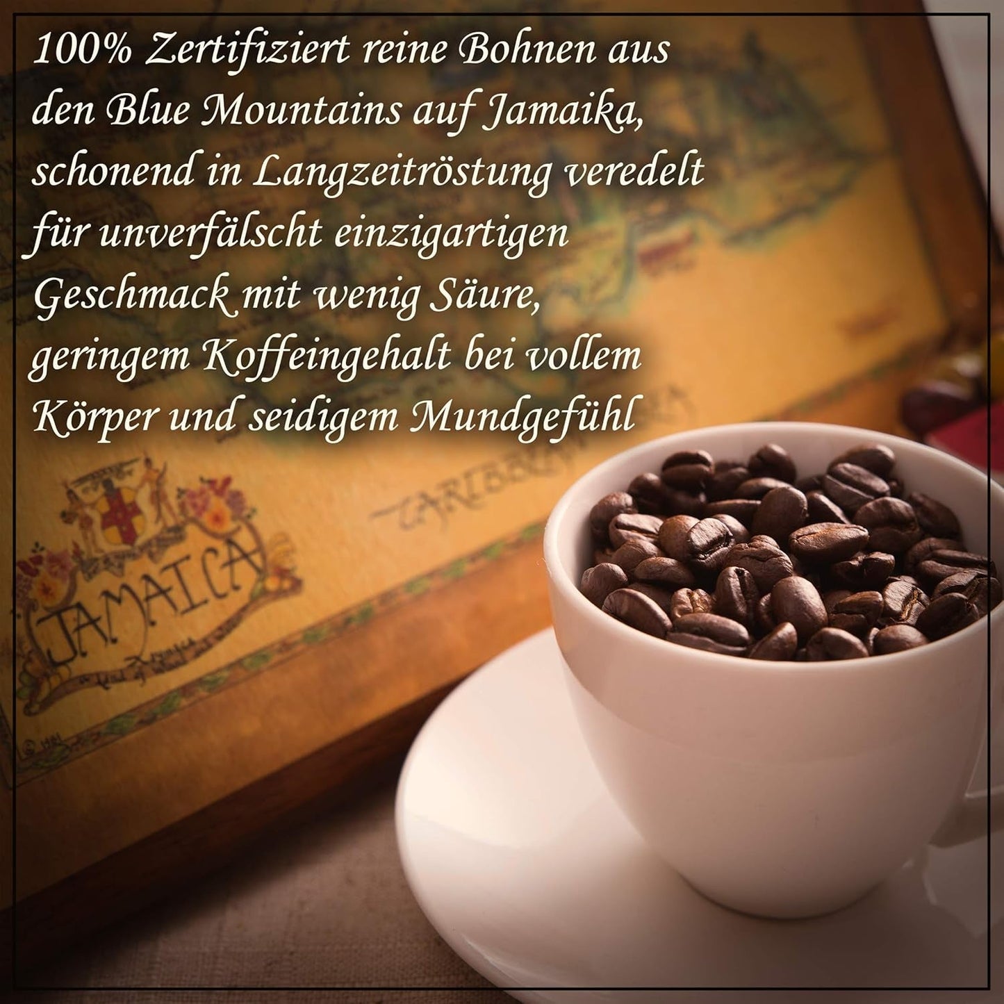 C&T Jamajka Blue Mountain AA Wallenford Estate Kaffee | 500g Ganze Bohnen Sortenrein | Single Origin Rarität z Jamajki