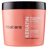 | Keratyna - Wzmacniająca maska do włosów łamliwych i zniszczonych z keratyną i argininą dla mocniejszych i bardziej miękkich włosów 4 x 500ml Naty Shop Maska do włosów