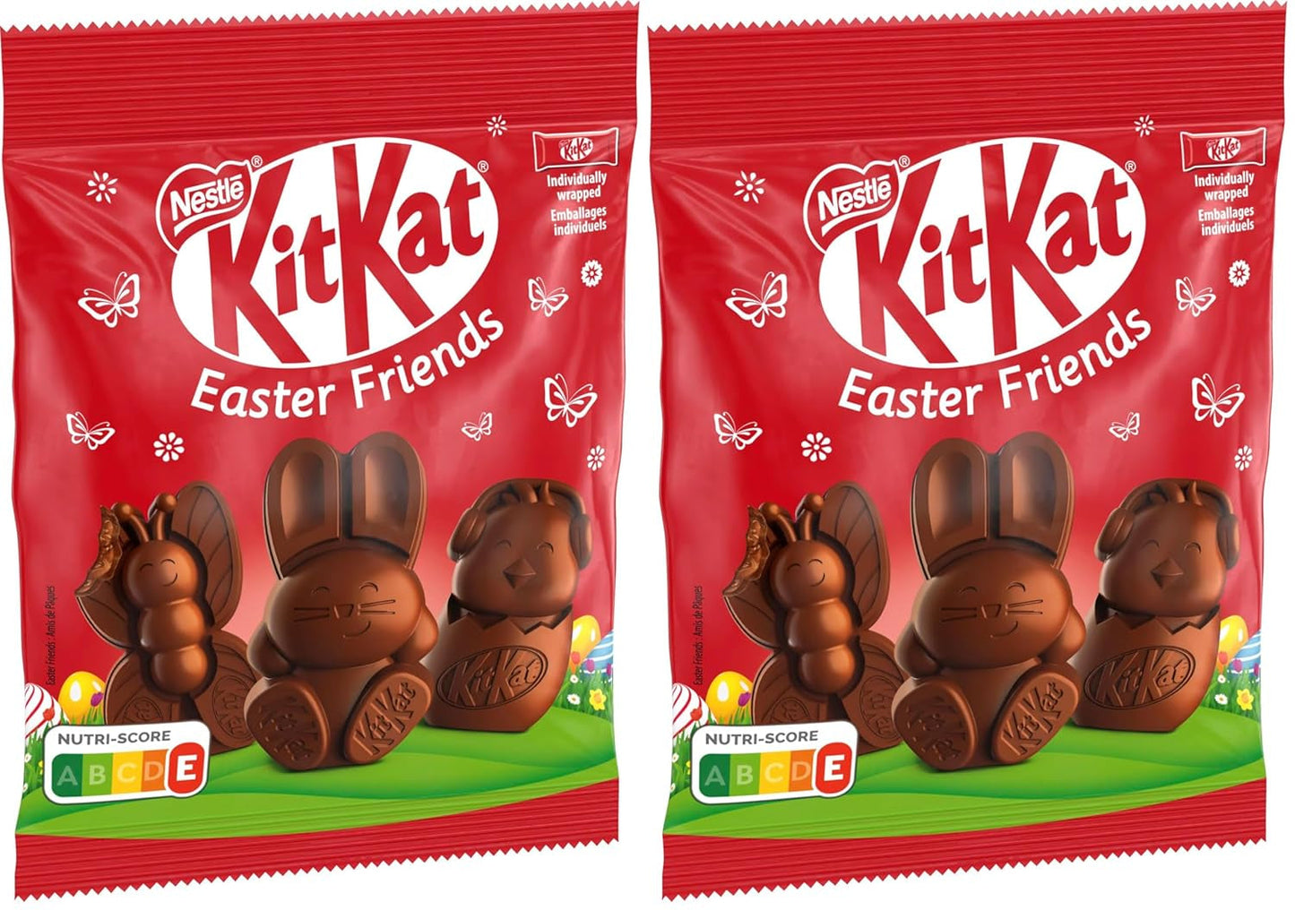 NESTLÉ Easter Friends Mini Wielkanocne figurki z mlecznej czekolady z chrupiącymi kawałkami, opakowanie 2 szt. (1 x 65 g)