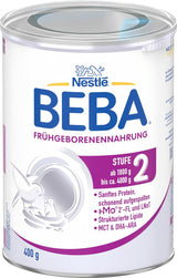 BEBA Premature Infant Formula Stage 2 - Wcześniaki po wypisie ze szpitala, żywność dla niemowląt, mleko w proszku dla niemowląt, 1 opakowanie (1 x 400 g)