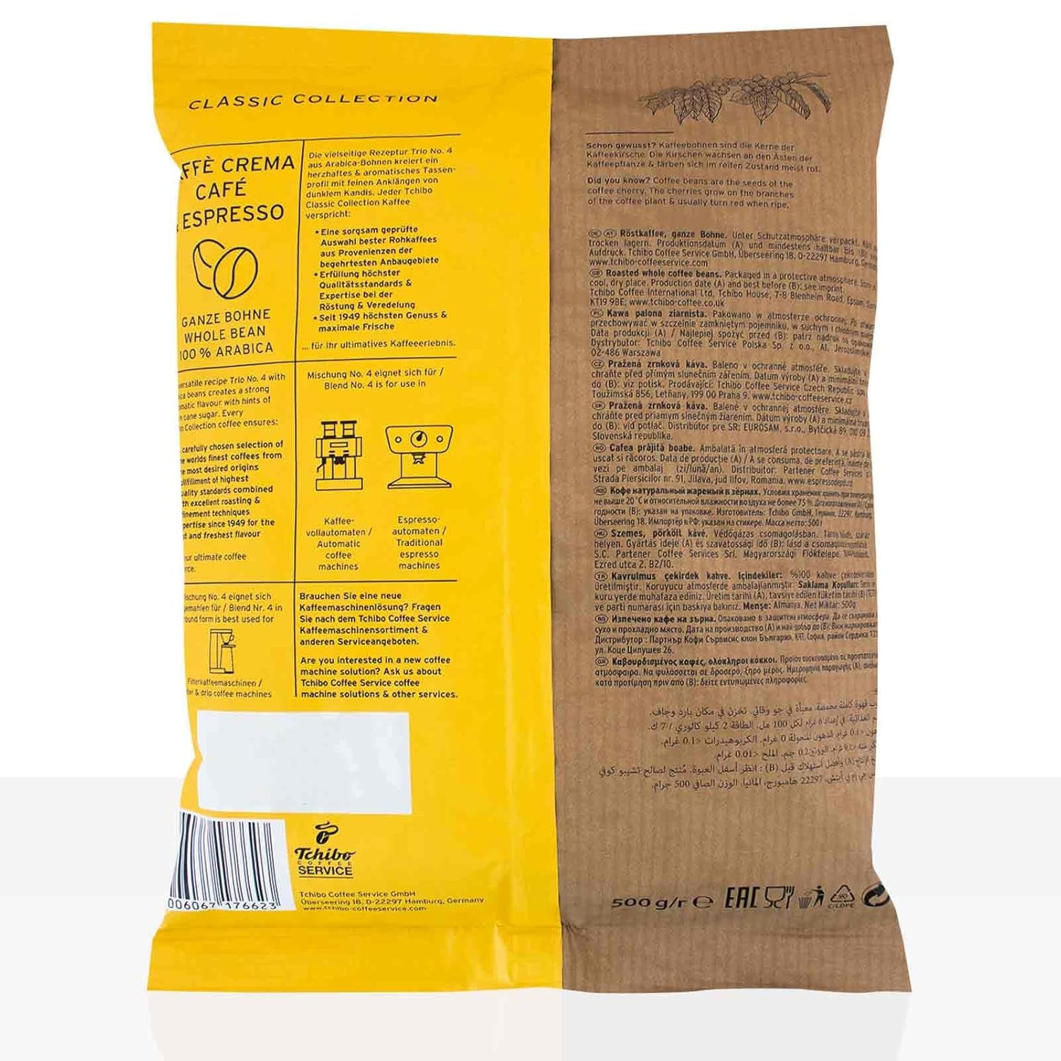 Tchibo Caffe Crema & Espresso Trio 10 ziaren kawy x 500g