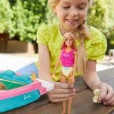 Zestaw łodzi motorowej Barbie, lalka Barbie z blond włosami, różowa kamizelka ratunkowa, łódka, szczeniak, akcesoria, prezenty dla 3+, lalki Grg30 Naty Shop