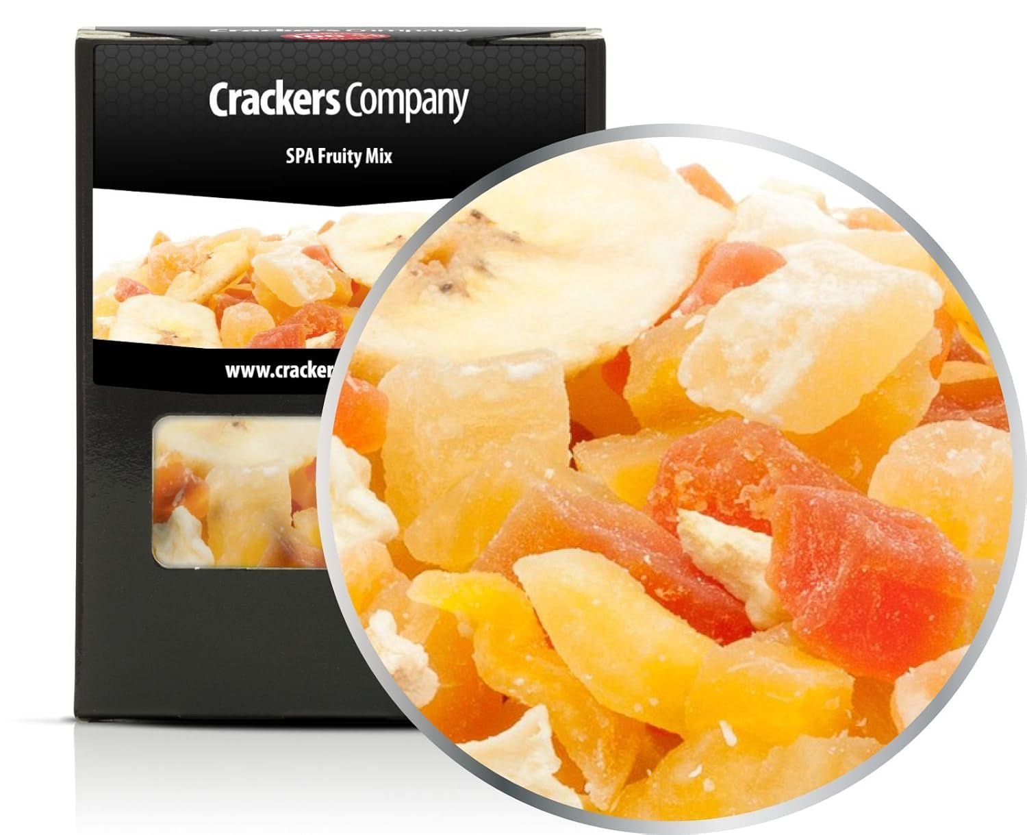 1 x 3 kg Mieszanka owoców egzotycznych Kawałki owoców kandyzowanych Papaja Mango Arbuz Ananas Kokos Jabłko Banan Niskotłuszczowa Niska zawartość soli Wegetariańska Bezglutenowa Bez laktozy Produkty suszone Mój sklep 5 X 80 G w pudełku (400 g)