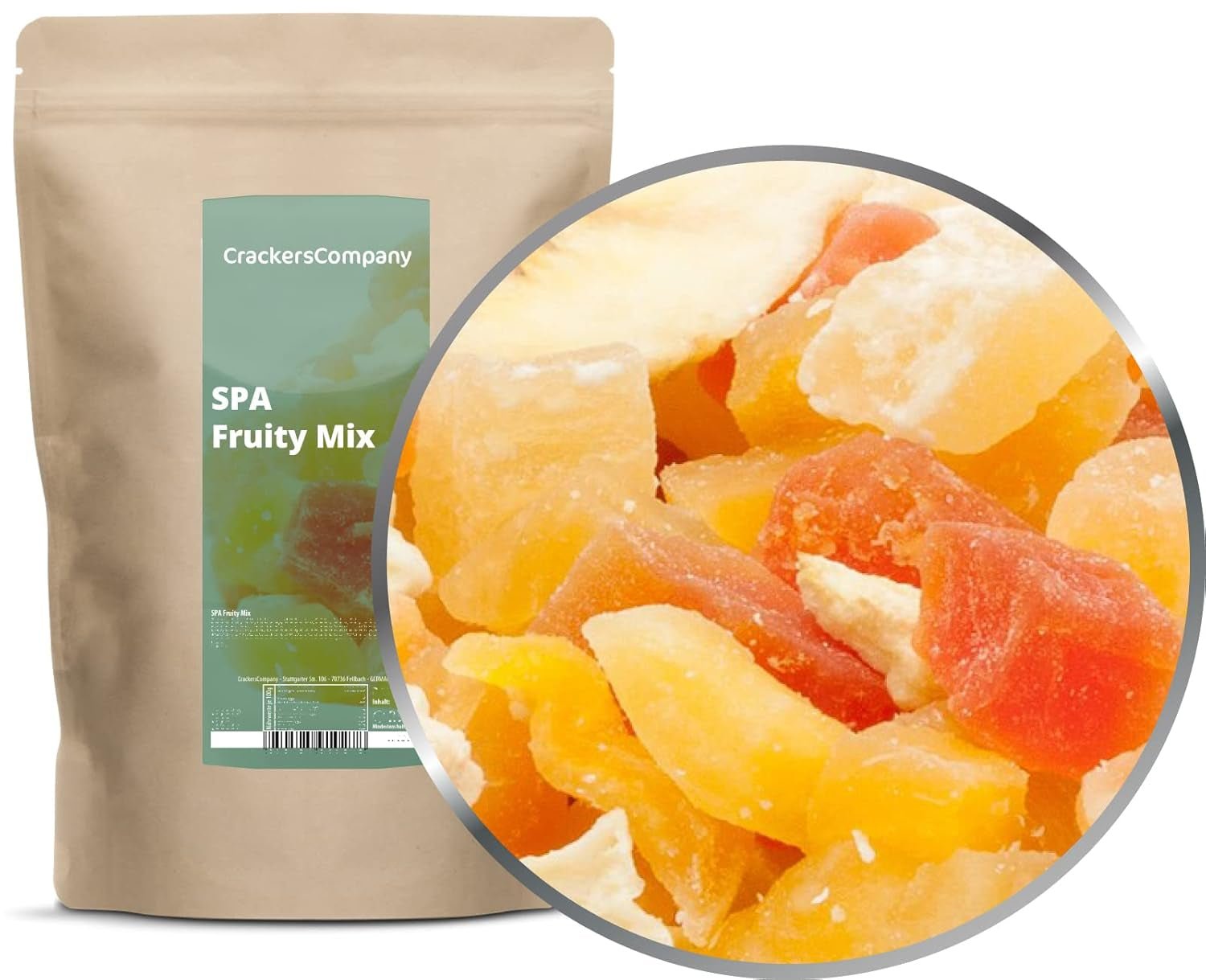 1 x 3 kg Mieszanka owoców egzotycznych Kawałki owoców kandyzowanych Papaja Mango Arbuz Ananas Kokos Jabłko Banan Niskotłuszczowa Niskosolna Wegetariańska Bezglutenowa Bez laktozy Produkty suszone Mój sklep 450 g (opakowanie 2 szt.)