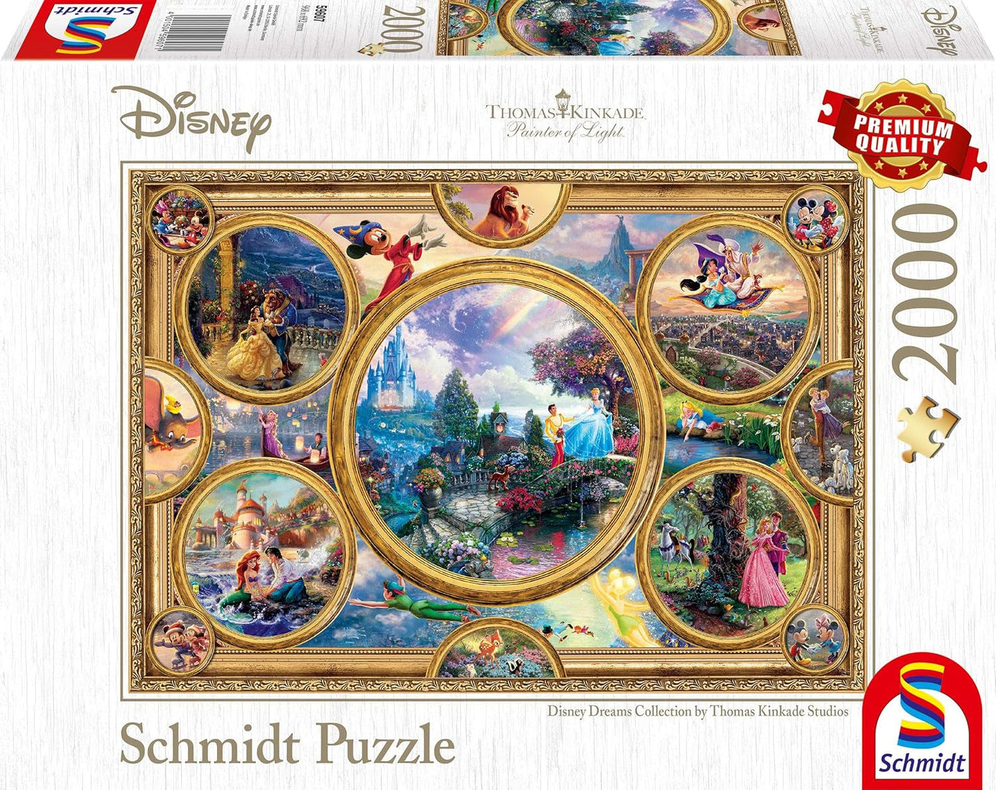 Schmidt Spiele 59607 Thomas Kinkade Disney Dreams Collection 2000 elementów Puzzle Naty Shop Single