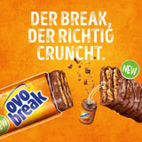 Ovomaltine OVO break Wafer and Chocolate Bar - chrupiąca przekąska o niepowtarzalnym smaku naszego popularnego Creme Crocante, naturalnie bez oleju palmowego (4 x 39g)