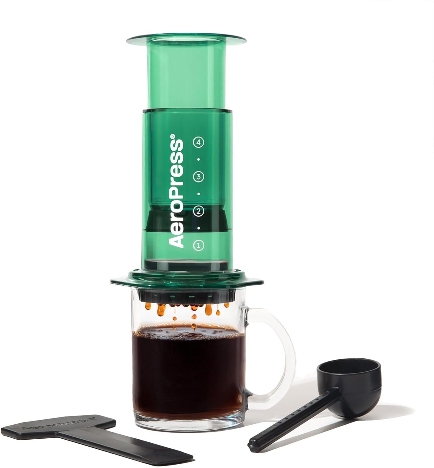 Oryginalny ekspres do kawy i espresso AeroPress, Przenośny ekspres do kawy na poziomie baristy z komorą, tłokiem i filtrami, Szybki ekspres do kawy i espresso