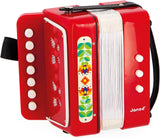 Janod - Akordeon Gioia - Instrument muzyczny dla dzieci - Odgrywanie ról i wczesna edukacja muzyczna - Z paskiem - Od 3 lat, J07654 Jucarii Bebe Naty Shop