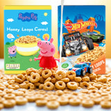 Peppa Pig Honey Loops Płatki zbożowe, Knusprige Vollkorn Frühstückscerealien Mit Zugesetzten Witaminy, opakowanie 1Er (1 X 375 g) Płatki zbożowe Naty Shop