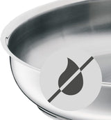 Forma do serwowania/smażenia WMF Profi 28 cm indukcyjna, patelnia ze stali nierdzewnej Cromargan, garnki i patelnie bez pokrywki Naty Shop