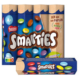 Opakowanie zbiorcze Nestlé SMARTIES, mała bułka, soczewica w kolorze czekoladowym, idealna na urodziny dzieci, naturalne kolory, sześciokątna bułka, opakowanie 12 szt. (12x (4 x 34g))