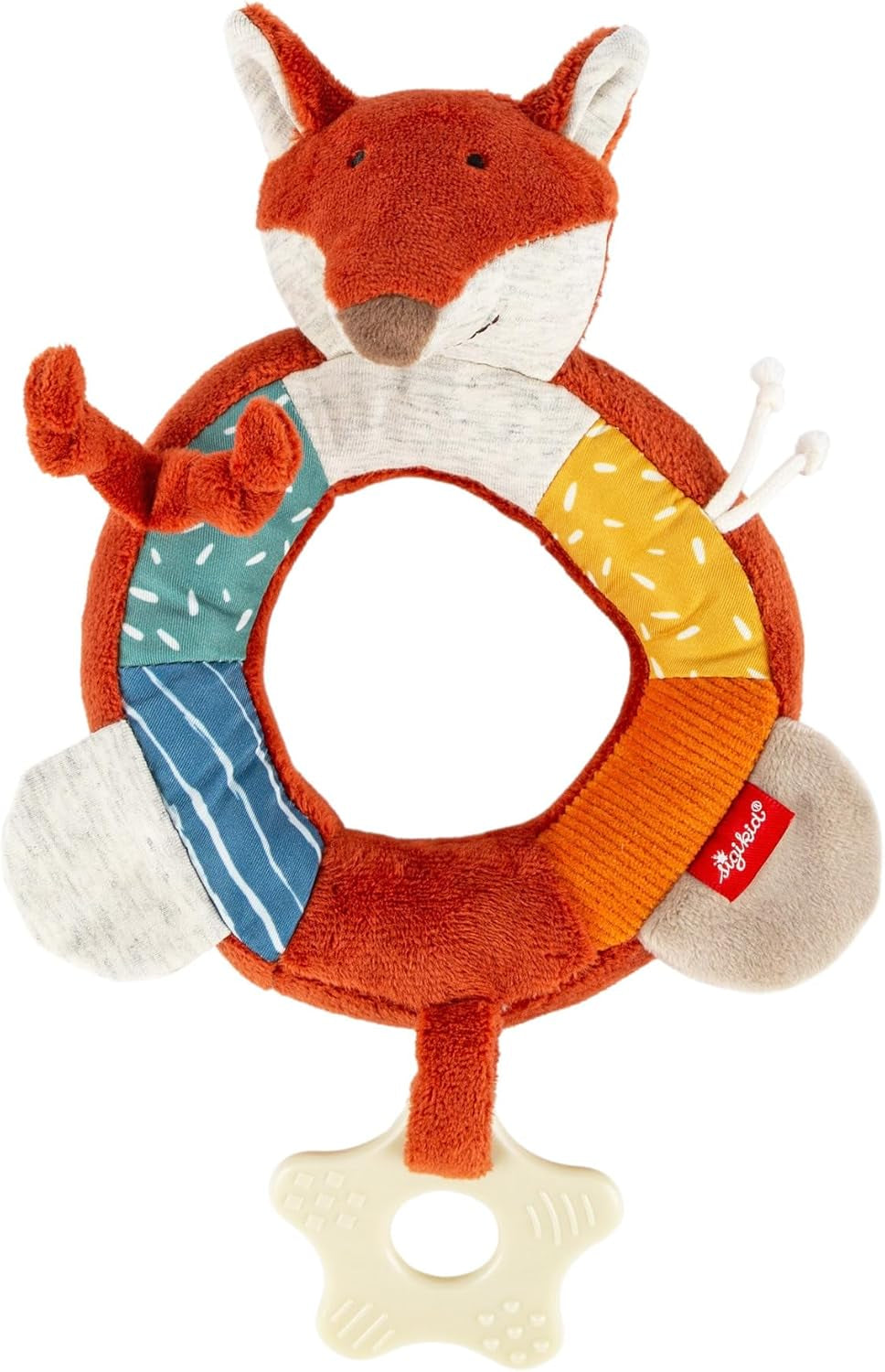 SIGIKID 40490 Aktywny pierścień Baby Activity PlayQ Zabawka dla dziewcząt i chłopców dla dzieci od 3 miesiąca Wielokolorowe Zabawki dla niemowląt Naty Shop Wielokolorowy/lis