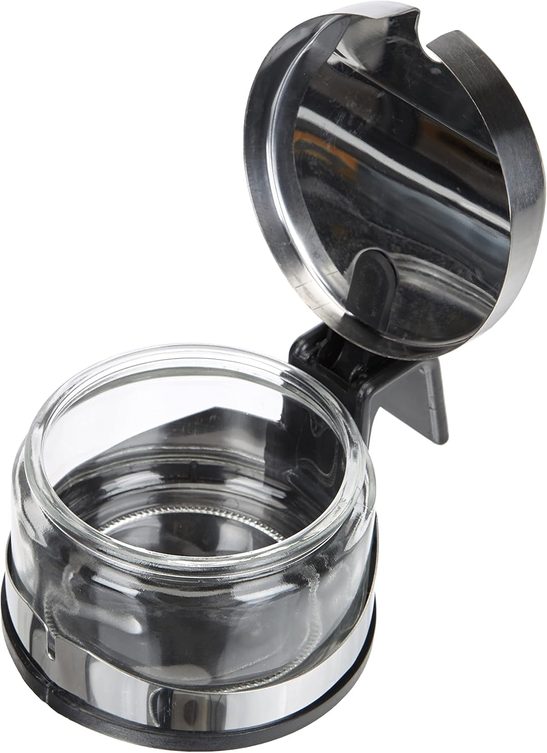 Klasyczny Shaker, 250 ml, z łyżeczką, stal nierdzewna, srebrny/przezroczysty, 13 x 10 x 9 cm, 2 sztuki