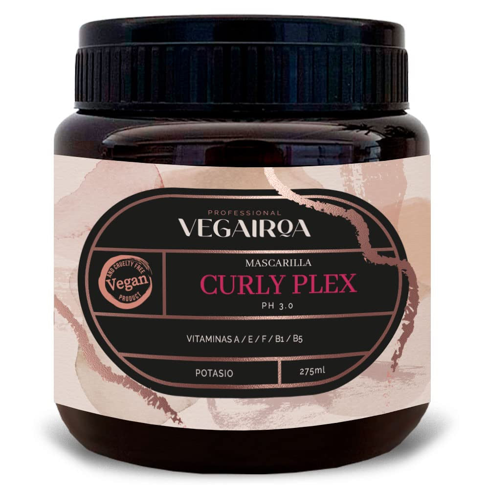 VEGAIROA - Curly Plex Mask - Maska dla podkreślonych loków bez puszenia - Głęboko nawilżająca pielęgnacja - Do włosów kręconych i falowanych - Profesjonalny wegański produkt fryzjerski - 300ml Naty Shop Hair Mask Domyślny tytuł