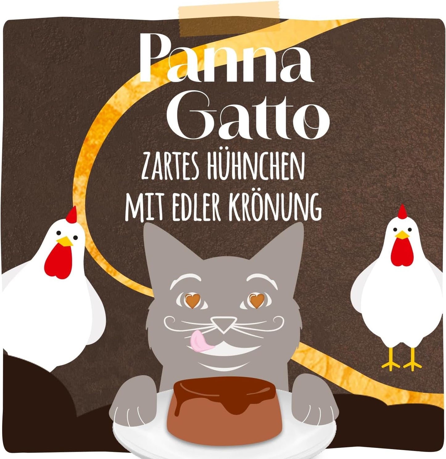 MjAMjAM - Mokra karma premium dla kotów - Panna Gatto - delikatny kurczak ze szlachetną polewą, opakowanie 12 szt. (2x80g), bez zbóż