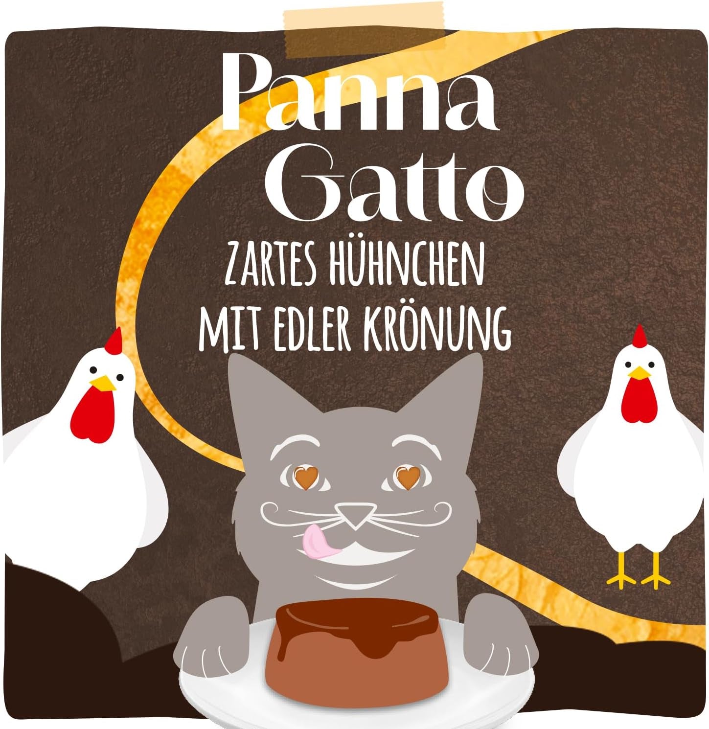 MjAMjAM - Mokra karma premium dla kotów - Panna Gatto - delikatny kurczak ze szlachetną polewą, opakowanie 12 szt. (2x80g), bez zbóż