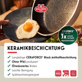 Patelnia Ledro 24 cm, aluminiowa, nadaje się do indukcji, nieprzywierająca powłoka ceramiczna, Thermopoint, Made in Italy, beżowa Garnki i patelnie Naty Shop