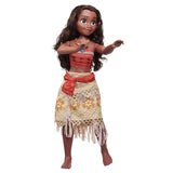 Disney Princess Moana 80 cm Lalka do zabawy marki Jakks Pacific Ruchoma lalka ze szczotką do czesania falowanych loków Sukienka inspirowana filmem Odpinany naszyjnik z wisiorkiem Lalki Naty Shop