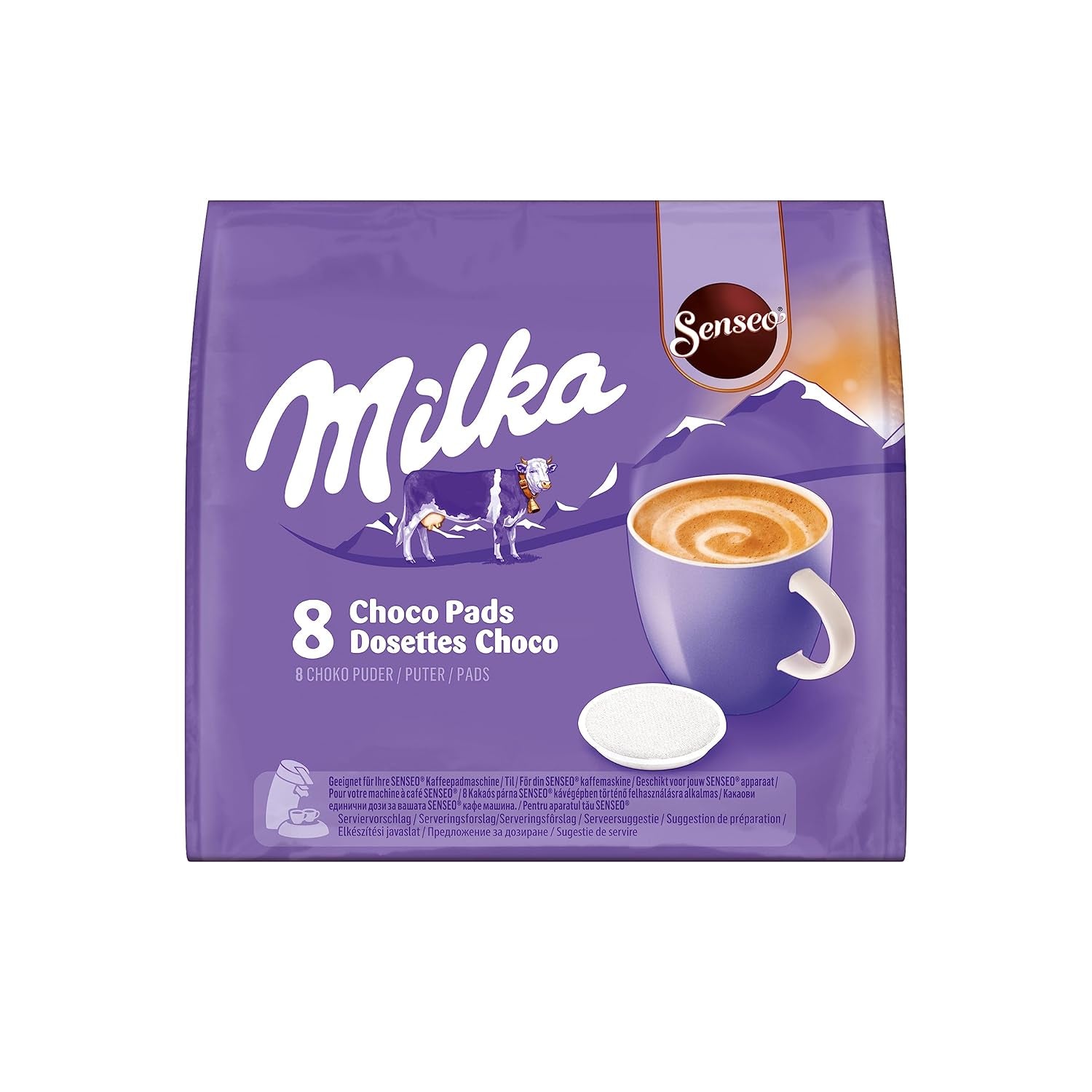 Płatki Senseo Milka Kakao, 5 x 8 Getränke, 40 kapsułek Kaffeepad
