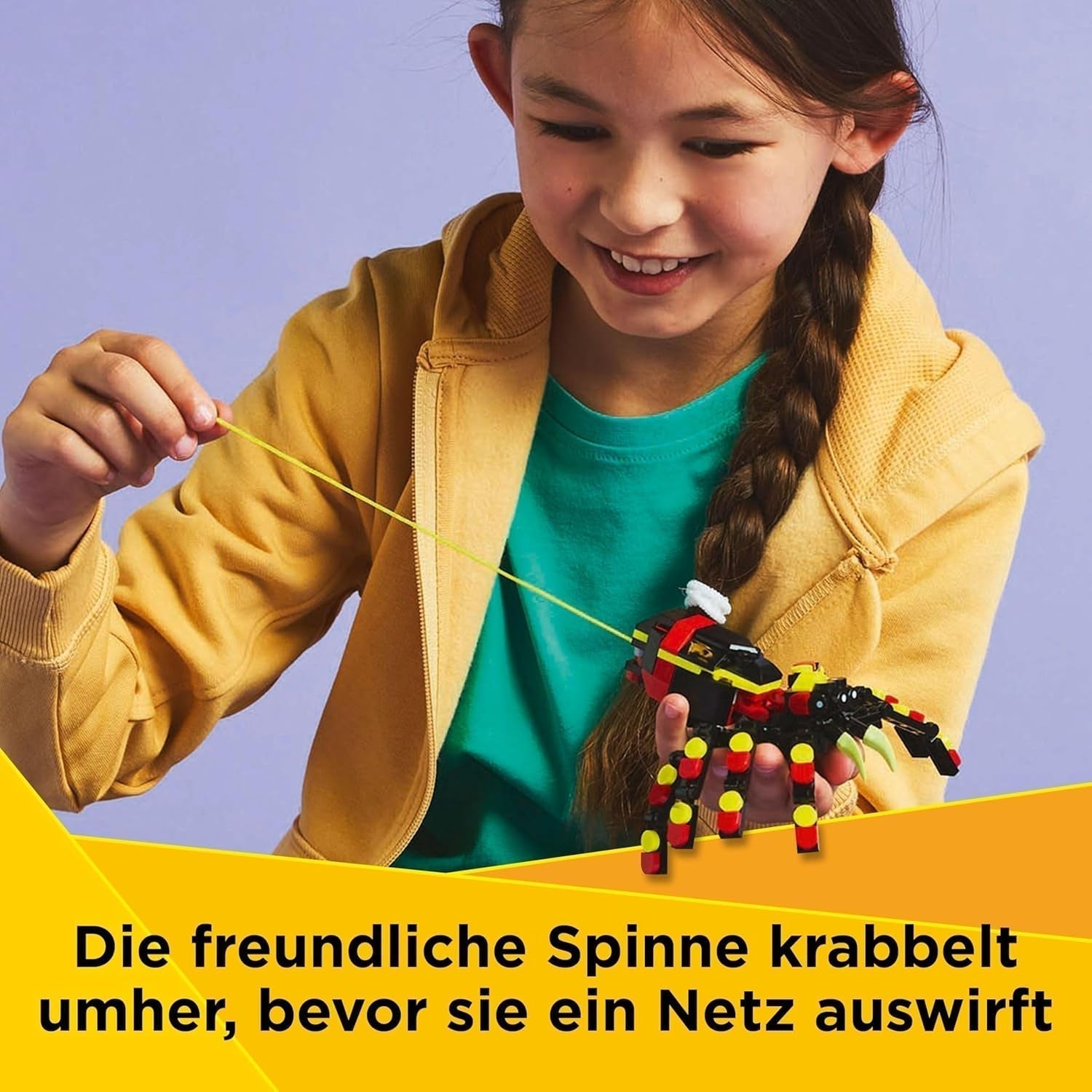 LEGO Creator 3w1 Dzikie zwierzęta: Pająk-niespodzianka - zabawka do przebudowania na figurkę skorpiona lub węża - zestaw do budowania z 3 modelami - prezent dla chłopców i dziewcząt od 7 lat 31159 Zestawy do budowania Besuche den LEGO-Store
