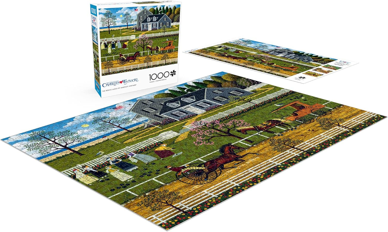 Buffalo Games - Charles Wysocki - Bocce panie z winnicy Marthas - układanka 1000 elementów Puzzle Naty Shop