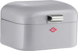 Wesco 235 001 Mini Grandy kosz na chleb 17 x 18 x 12 cm (dł./szer./wys.) różowy, stal nierdzewna Pudełka do przechowywania żywności Naty Shop Cool szary
